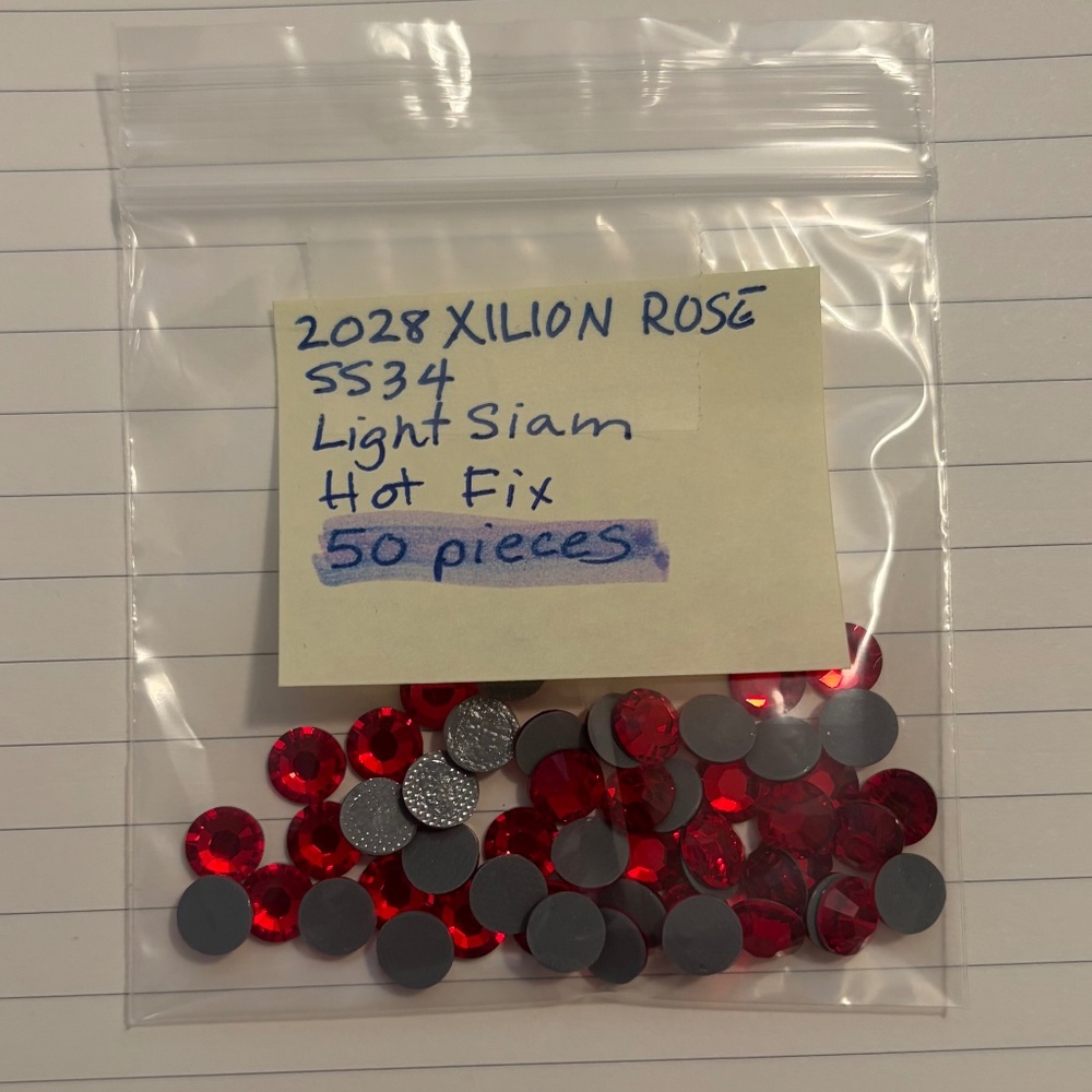 Swarovski • Color: Lt. Siam, 2028 XILION Rose Hotfix Rhinestones